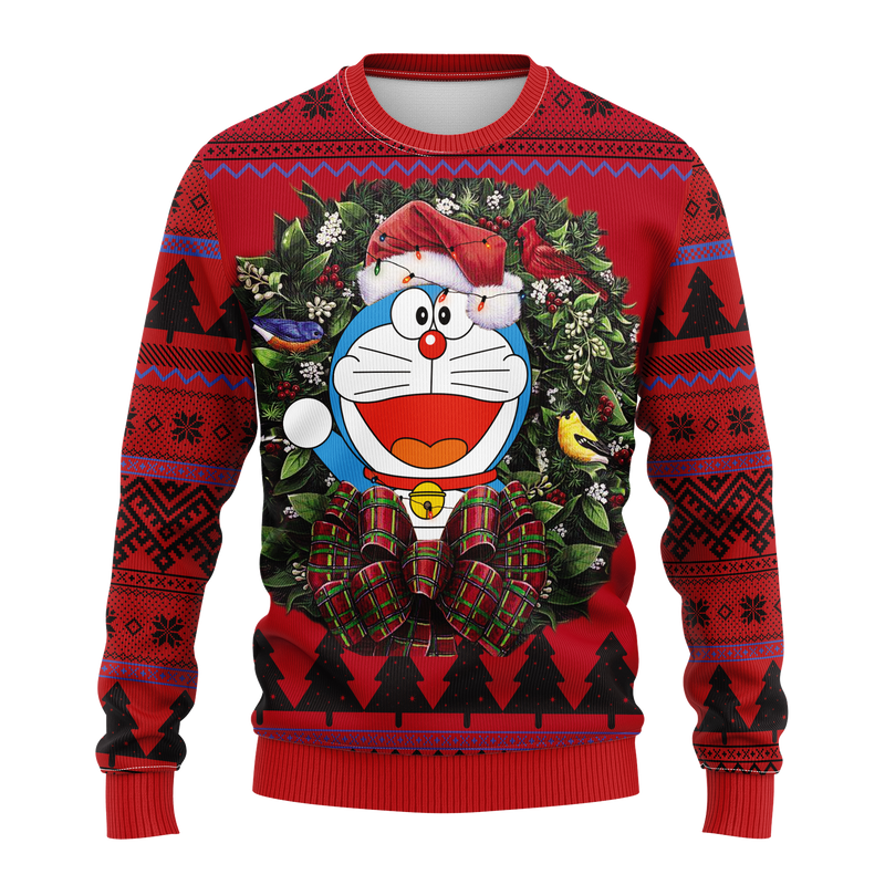 Doraemon Noel Mc Ugly Christmas Sweater Thanksgiving Gift Nearkii