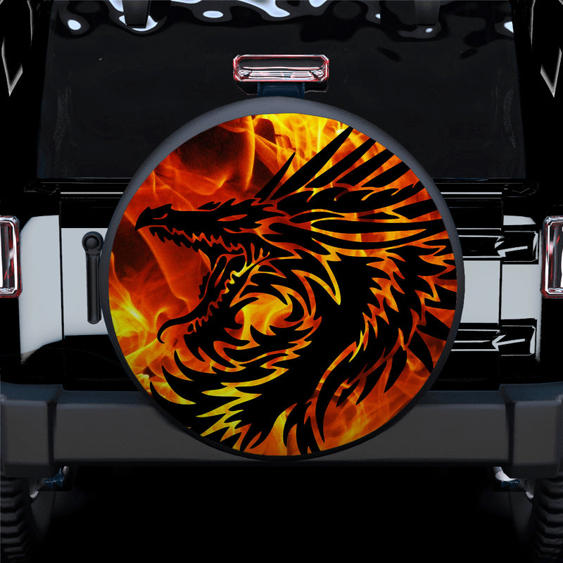 Dragon Fire Car Spare Tire Covers Gift For Campers Nearkii