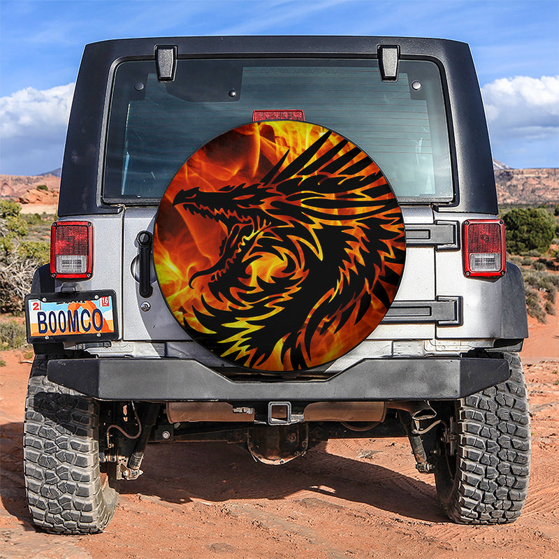 Dragon Fire Car Spare Tire Covers Gift For Campers Nearkii