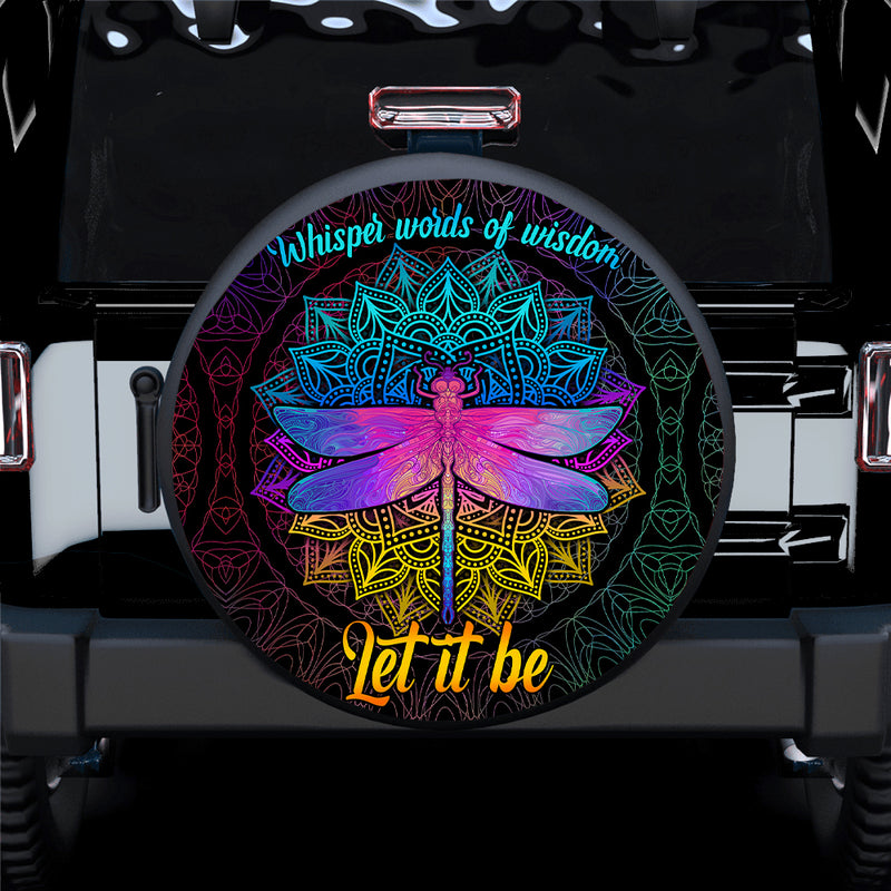 Dragonfly Mandala Let It Be Car Spare Tire Covers Gift For Campers Nearkii