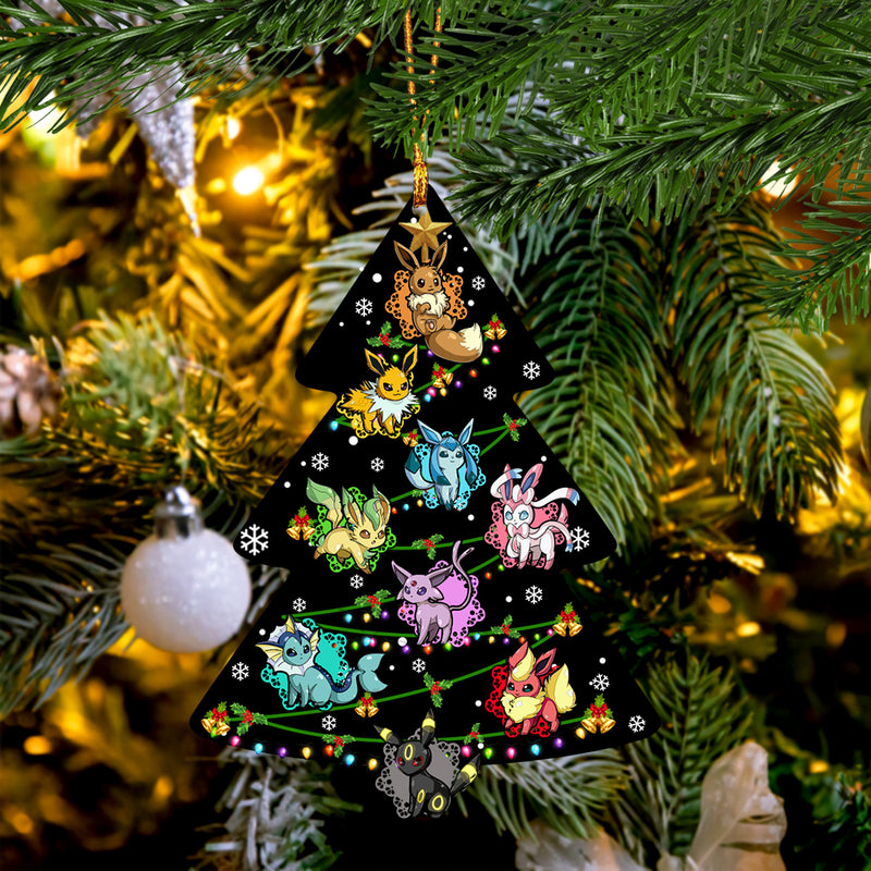 Eevee Evolution Cute Pokemon Anime Christmas Tree Mica Ornament Perfect Gift For Holiday Nearkii