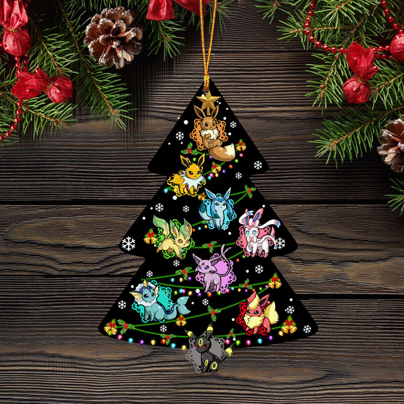 Eevee Evolution Cute Pokemon Anime Christmas Tree Mica Ornament Perfect Gift For Holiday Nearkii