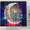 Pokemon Couple Love You To The Moon Galaxy Shower Curtain Nearkii