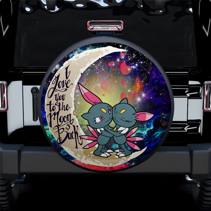 Pokemon Couple Love You To The Moon Galaxy Car Spare Tire Covers Gift For Campers Nearkii