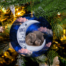 Elephant Love You To The Moon Mica Circle Ornament Perfect Gift For Holiday Nearkii