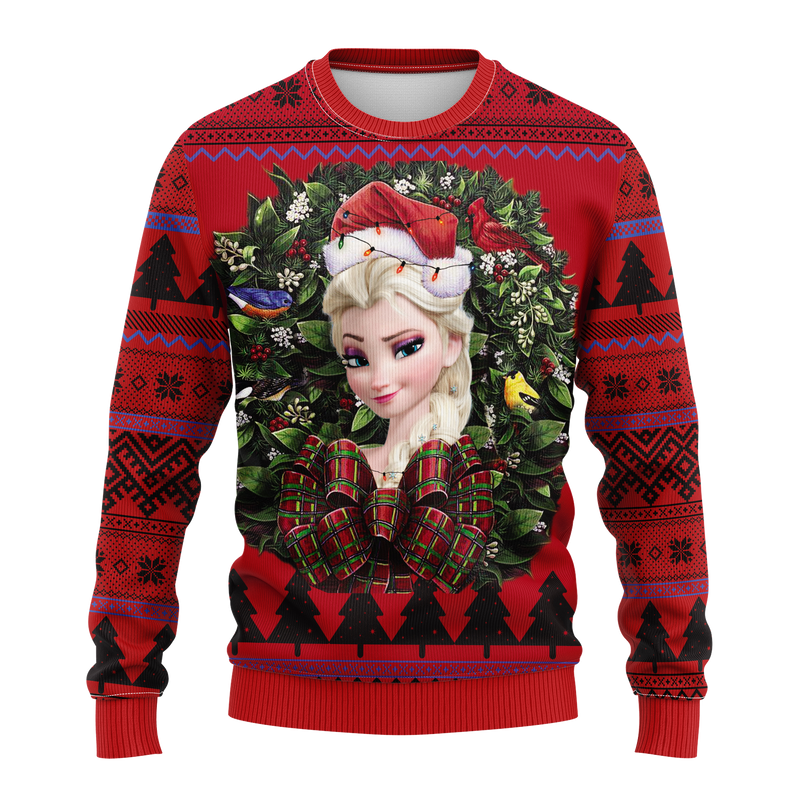 Elsa Frozen Princess Noel Mc Ugly Christmas Sweater Thanksgiving Gift Nearkii