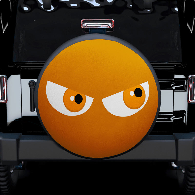 Funny Cartoon Angry Orange Eyes Jeep Car Spare Tire Covers Gift For Campers Nearkii