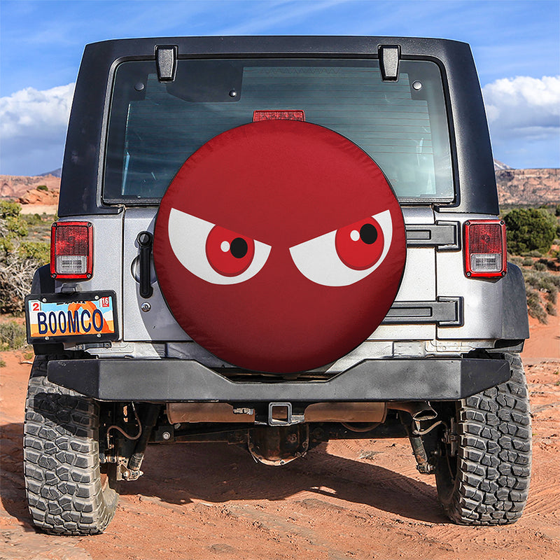 Funny Cartoon Angry Red Eyes Jeep Car Spare Tire Covers Gift For Campers Nearkii