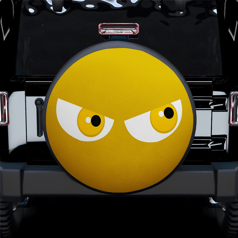Funny Cartoon Angry Yellow Eyes Jeep Car Spare Tire Covers Gift For Campers Nearkii