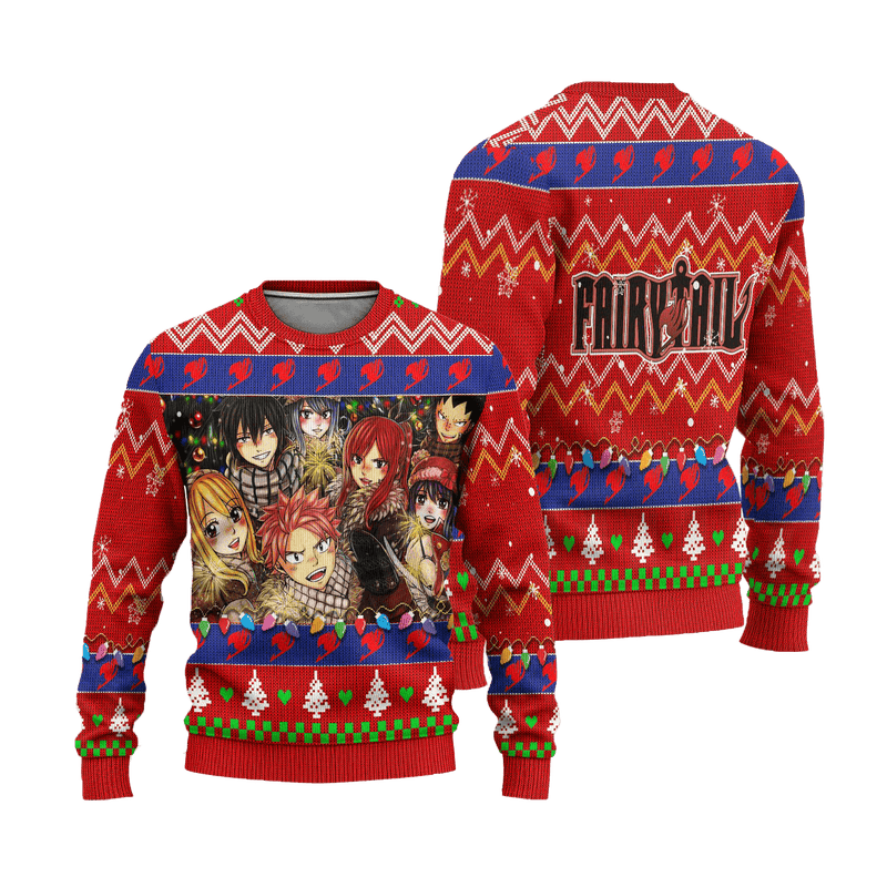 Fairy Tail Anime Ugly Christmas Sweater Custom Xmas Gift Nearkii