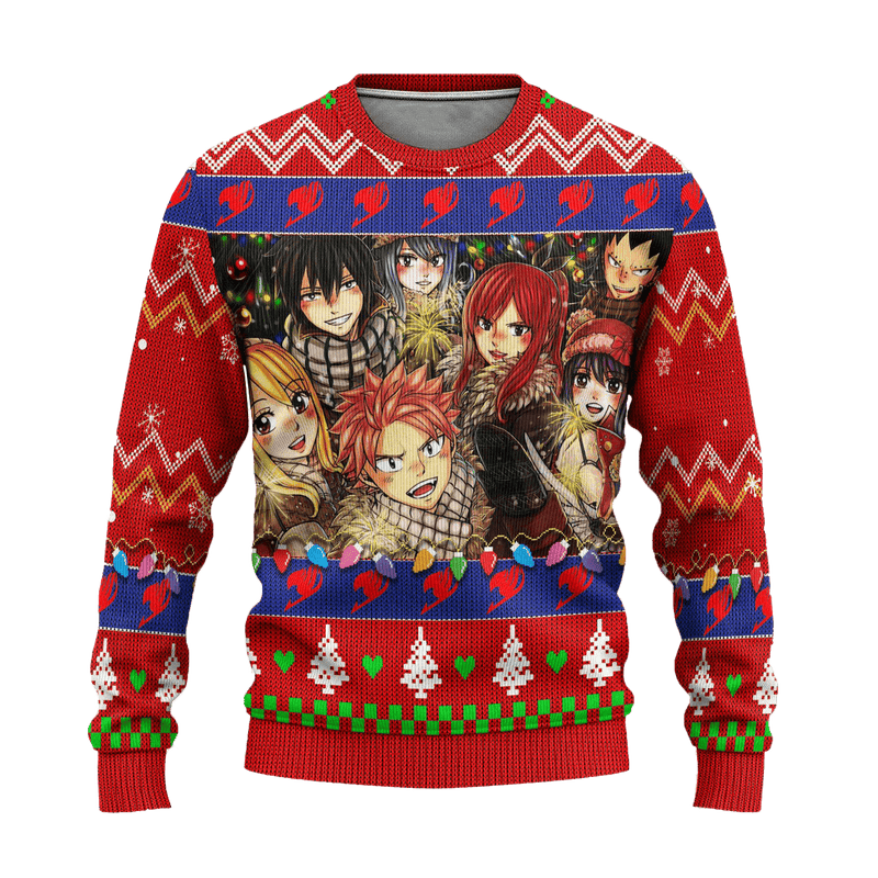 Fairy Tail Anime Ugly Christmas Sweater Custom Xmas Gift Nearkii