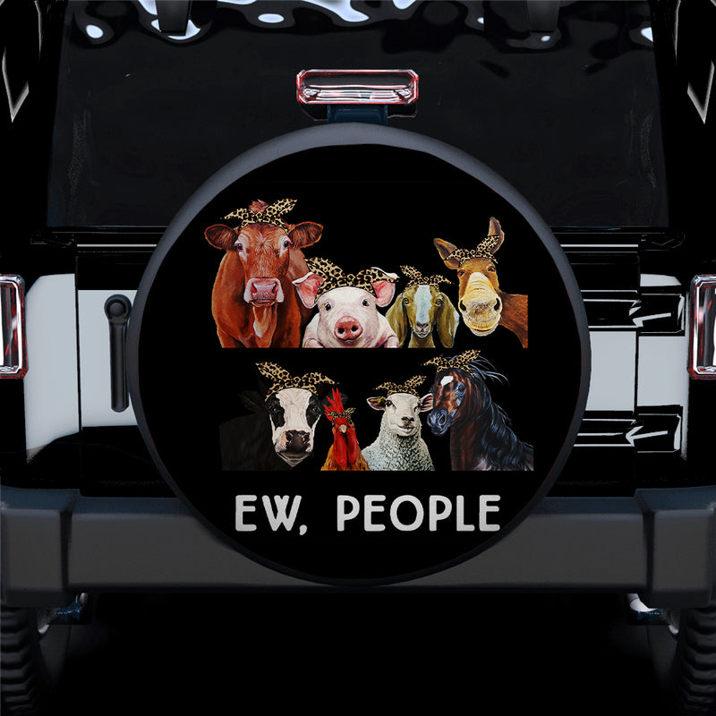 Ew People, Farm Animals Car Spare Tire Cover Gift For Campers Nearkii