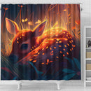 Fawn Bedded Down In The Grass Shower Curtain