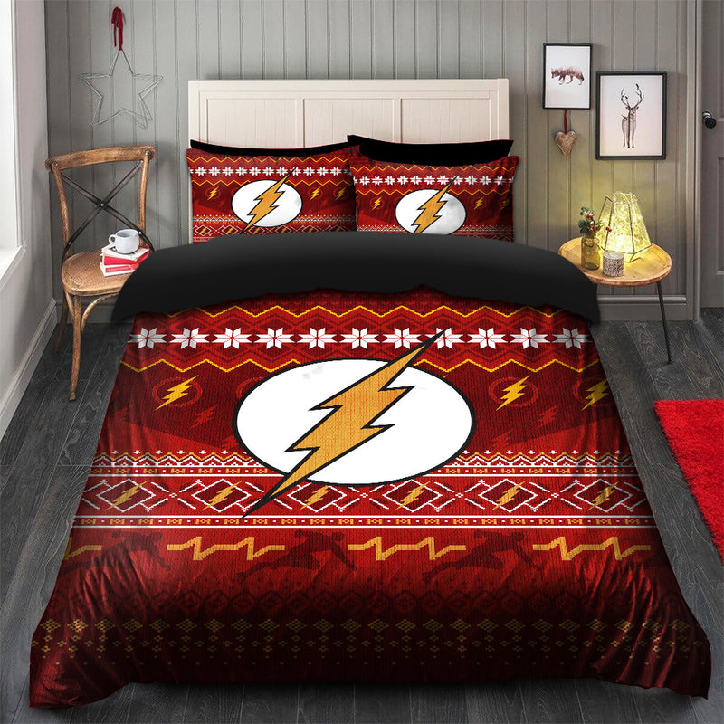 Flash Christmas Bedding Set Duvet Cover And 2 Pillowcases Nearkii