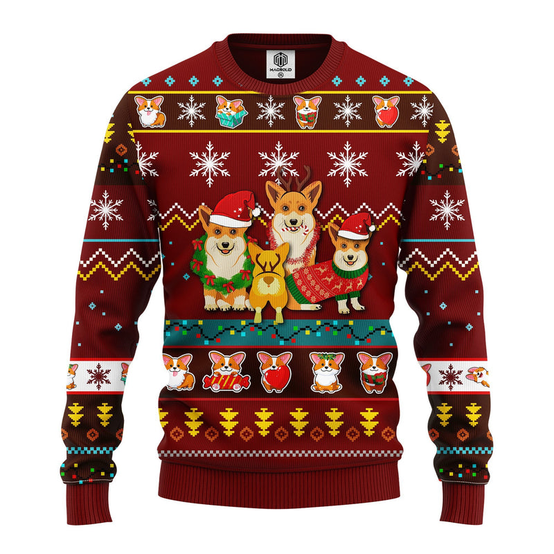 Corgi Cute Ugly Christmas Sweater Red Brown 1 Amazing Gift Idea Thanksgiving Gift Nearkii