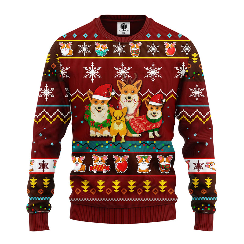 Corgi Cute Ugly Christmas Sweater Red Brown 1 Amazing Gift Idea Thanksgiving Gift Nearkii