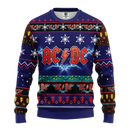 Acdc Ugly Christmas Sweater Blue Amazing Gift Idea Thanksgiving Gift Nearkii
