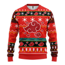 Akatsuki Naruto Anime Ugly Christmas Sweater Red Amazing Gift Idea Thanksgiving Gift Nearkii