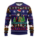 Giyu Tomioka Christmas Demon Slayer Anime Ugly Christmas Sweater Blue 1 Amazing Gift Idea Thanksgiving Gift Nearkii