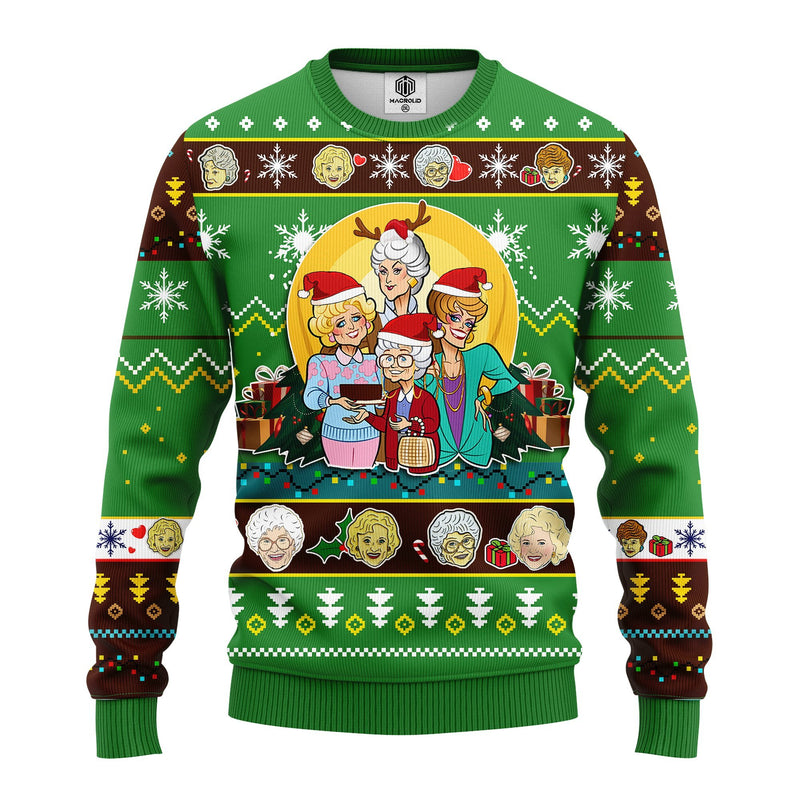 Golden Girls Ugly Christmas Sweater Green 1 Amazing Gift Idea Thanksgiving Gift Nearkii