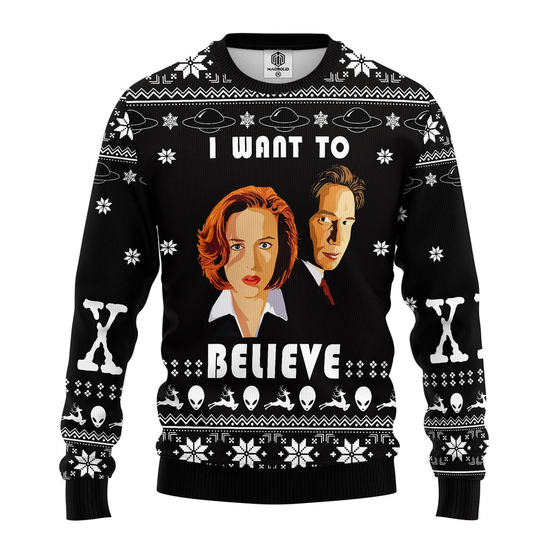 I Want To Believe Ugly Christmas Sweater Amazing Gift Idea Thanksgiving Gift Nearkii