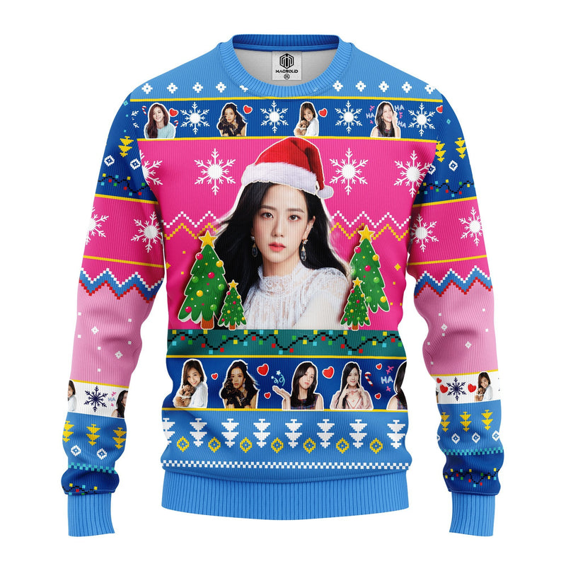 Jisoo Black Pink Ugly Christmas Sweater Amazing Gift Idea Thanksgiving Gift Nearkii