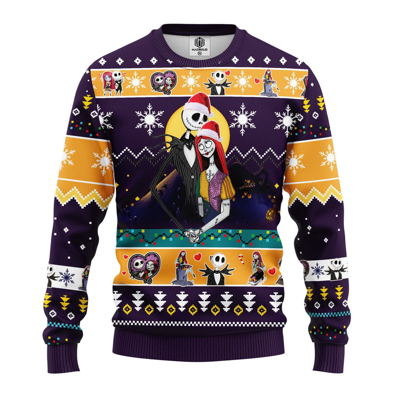 Nightmare Before Christmas Jack Skellington Sally Ugly Christmas Sweater Amazing Gift Idea Thanksgiving Gift Nearkii