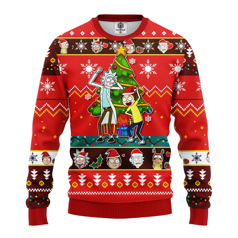 Rick And Morty Noel Ugly Christmas Sweater Red 1 Amazing Gift Idea Thanksgiving Gift Nearkii