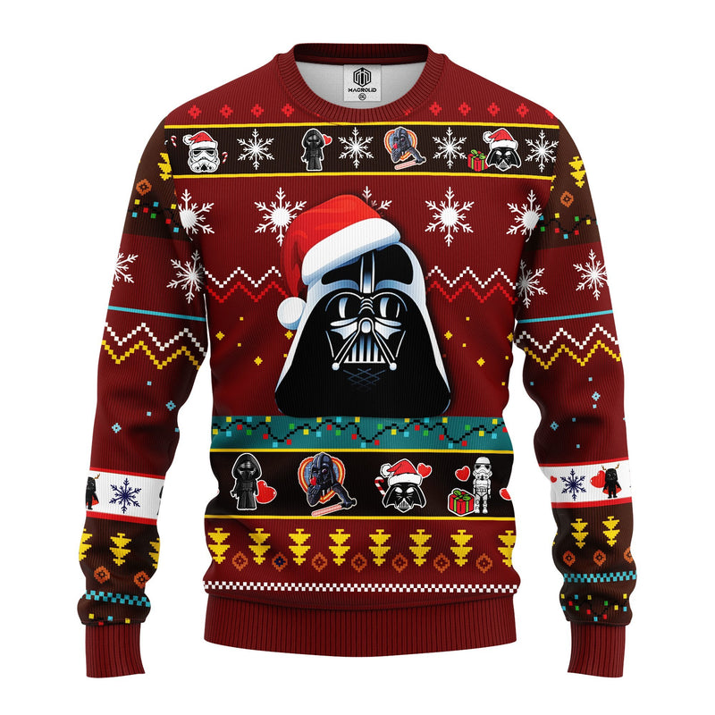 Star Wars Dark Vader Ugly Christmas Sweater Red 1- Amazing Gift Idea Thanksgiving Gift Nearkii