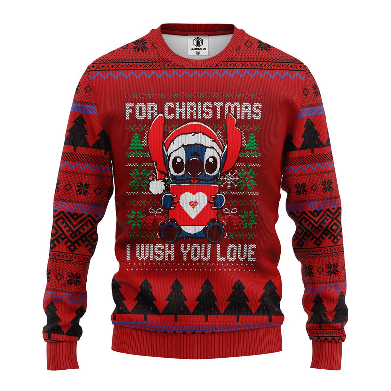 Stitch Heart Ugly Christmas Sweater Amazing Gift Idea Thanksgiving Gift Nearkii