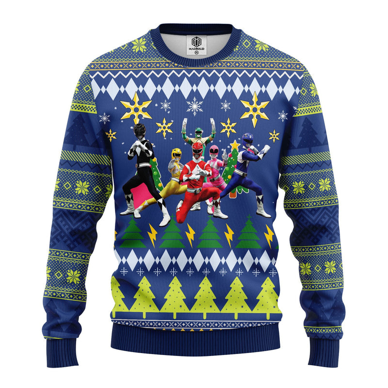 Power Rangers Ugly Christmas Sweater Amazing Gift Idea Thanksgiving Gift Nearkii