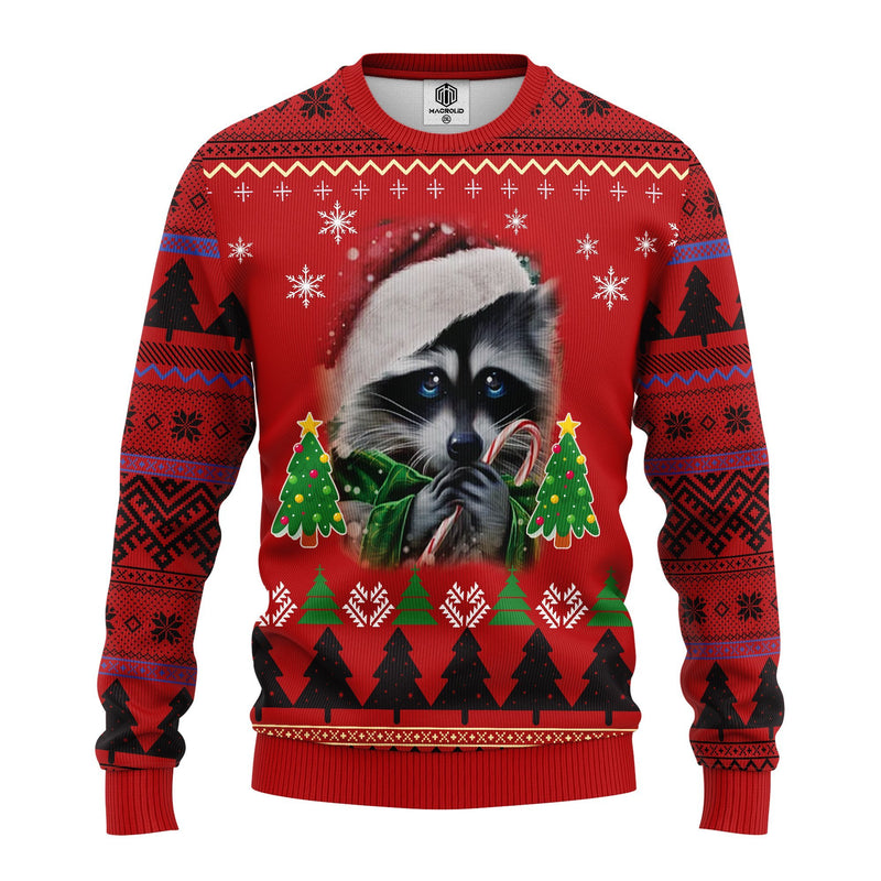 Raccoon Candy Ugly Christmas Sweater Amazing Gift Idea Thanksgiving Gift Nearkii