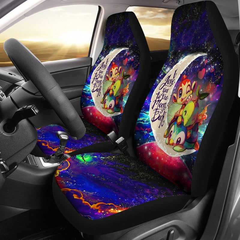 Piplup Turtwig And Chimchar Gen 4 Love You To The Moon Galaxy Premium Custom Car Seat Covers Decor Protectors Nearkii