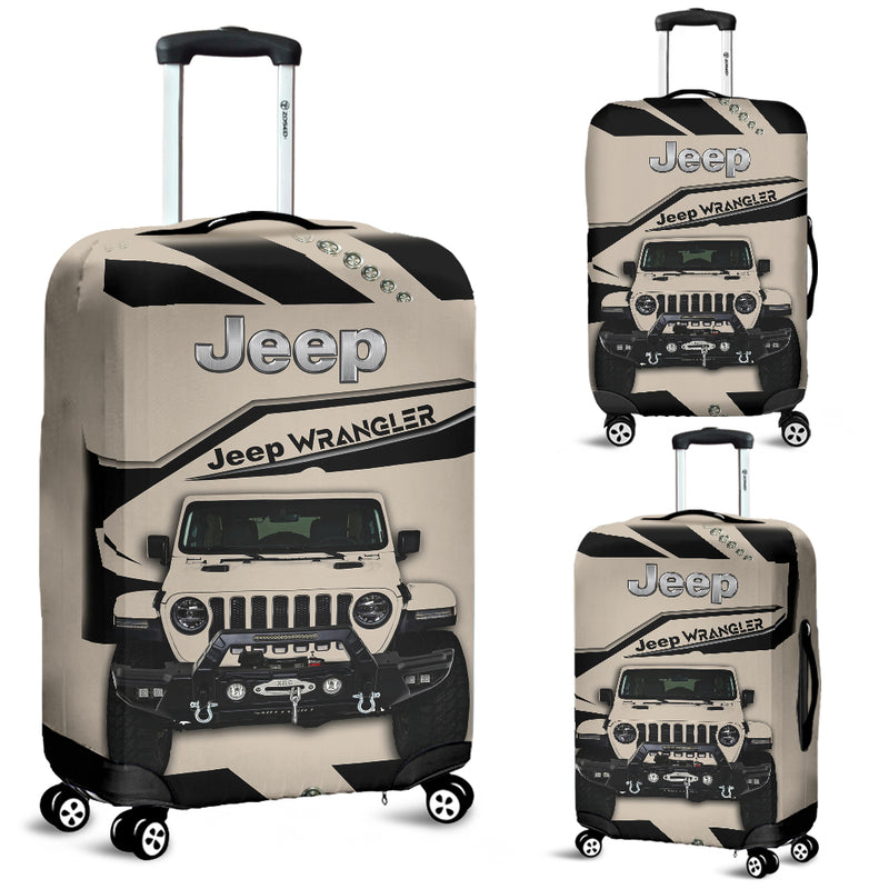 Cream White Jeep Luggage Cover Suitcase Protector Nearkii