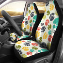Best Colorful Hand-Drawn Paw Premium Custom Car Seat Covers Decor Protector Nearkii