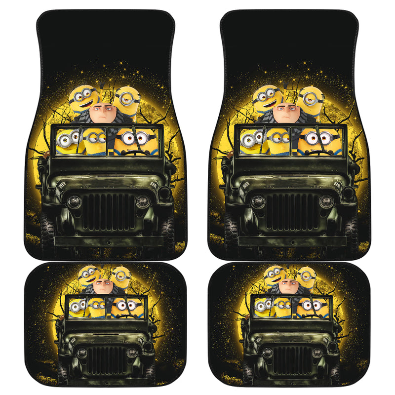 Despicable Me Gru And Minions Ride Jeep Moonlight Halloween Funny Car Floor Mats Car Accessories
