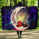 Among Us Couple Love You To The Moon Galaxy Economy Hooded Blanket Nearkii
