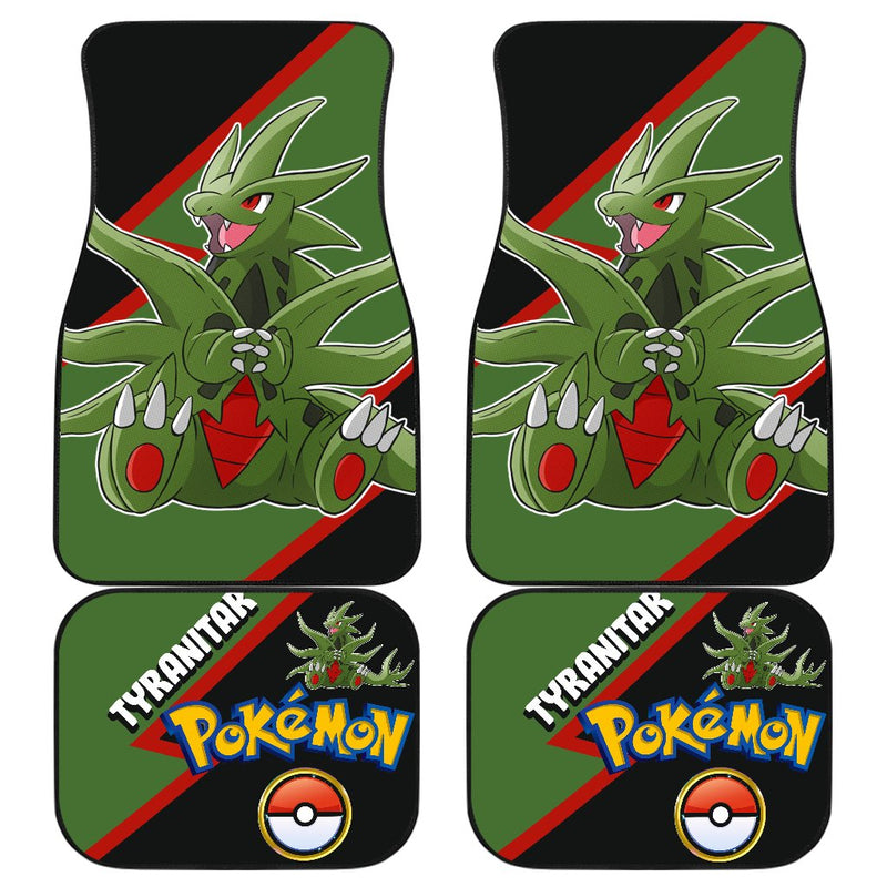 Tyranitar Car Floor Mats Custom Anime Pokemon Car Interior Accessories Nearkii