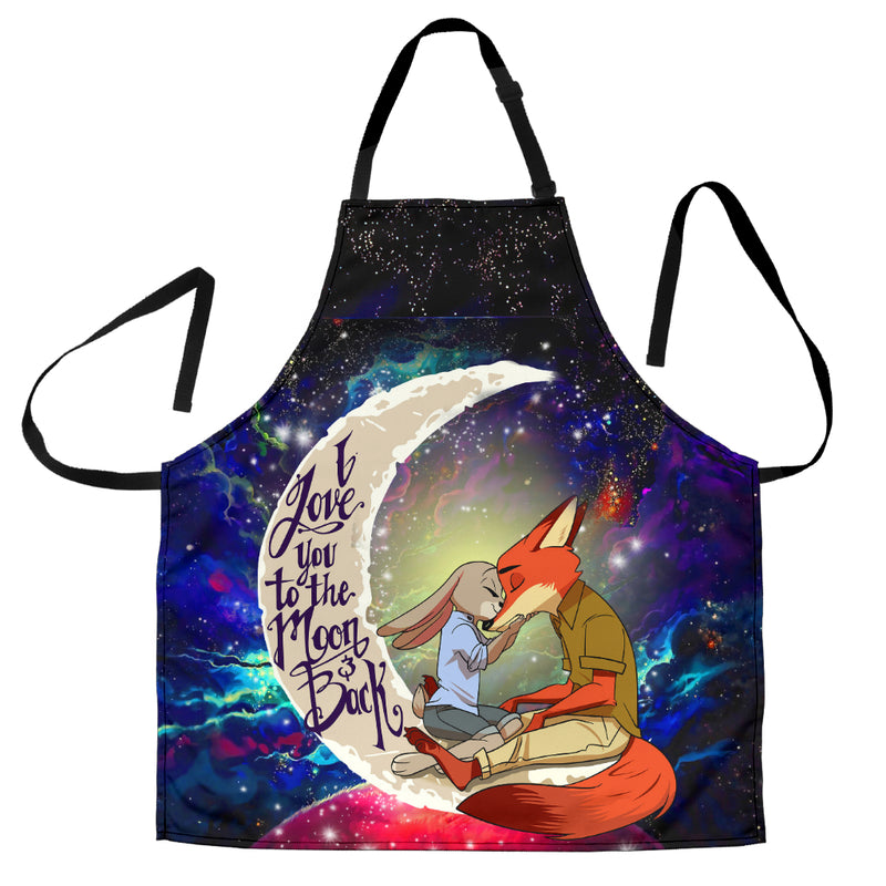 Fox Couple Love You To The Moon Galaxy Custom Apron Best Gift For Anyone Who Loves Cooking