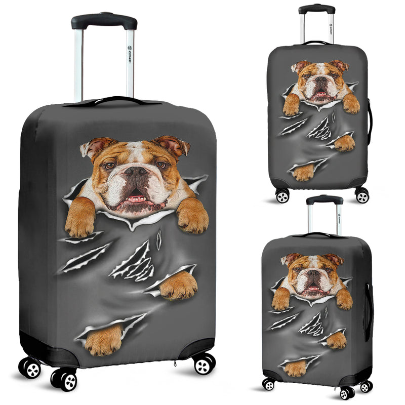 Bull Dog Hanging Luggage Cover Suitcase Protector Nearkii