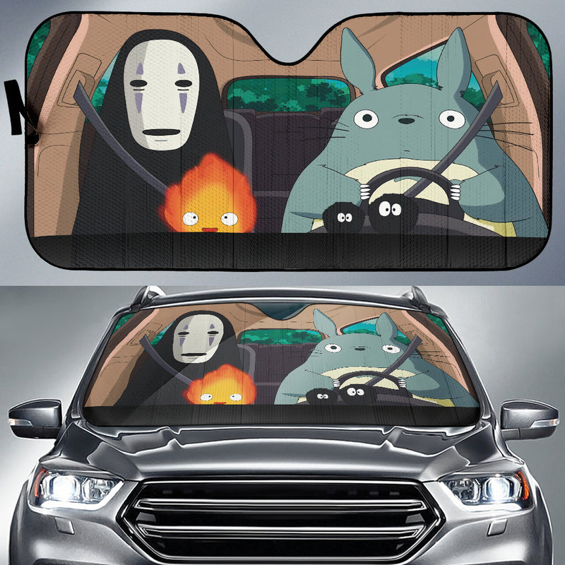 Totoro And No Face Ghibli Car Auto Sunshades Nearkii