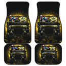 Stitch And Baby Yoda Ride Jeep Moonlight Halloween Funny Car Floor Mats Car Accessories