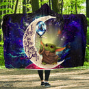 Baby Yoda Love You To The Moon Galaxy Economy Hooded Blanket Nearkii