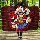 Luffy Gear 5 Break Wall Style Economy Hooded Blanket Nearkii