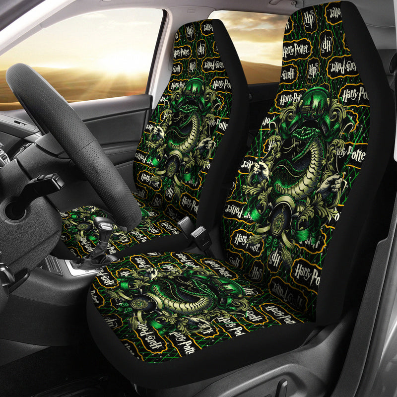 Harry Potter Slytherin Premium Custom Car Seat Covers Decor Protector Nearkii