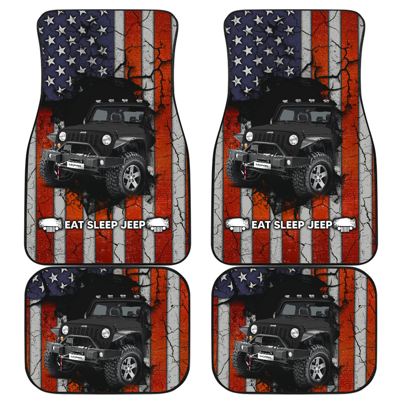 Black Jeep American Flag Car Floor Mats Car Accessories Nearkii