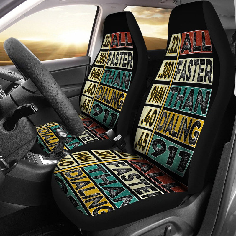 Best New All Faster Than Dialing 911 Premium Custom Car Seat Covers Decor Protector Nearkii