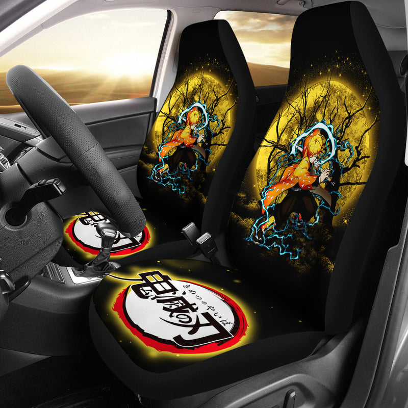 Zenitsu Demon Slayer Moonlight Premium Custom Car Seat Covers Decor Protectors Nearkii