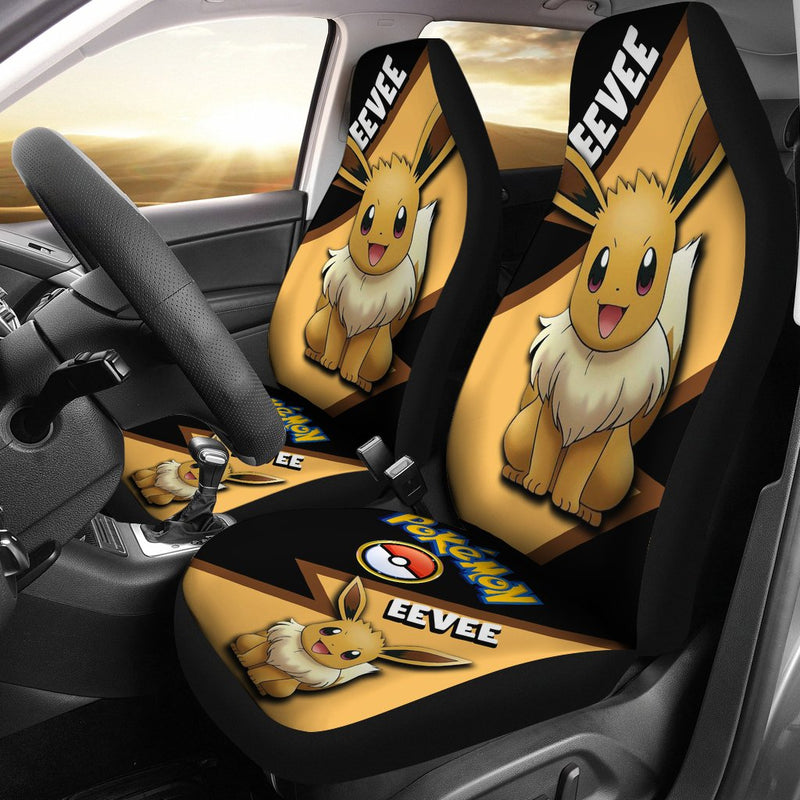 Eevee Car Seat Covers Custom Anime Pokemon Car Accessories Nearkii