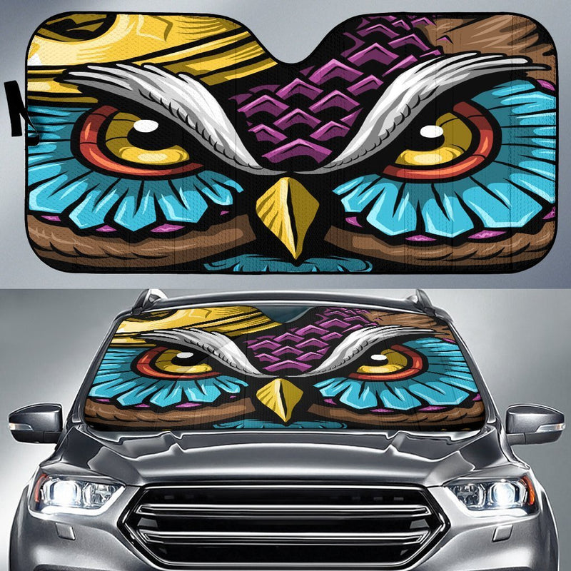 Owl Colour Auto Sun Shades Windshield Accessories Decor Gift Nearkii
